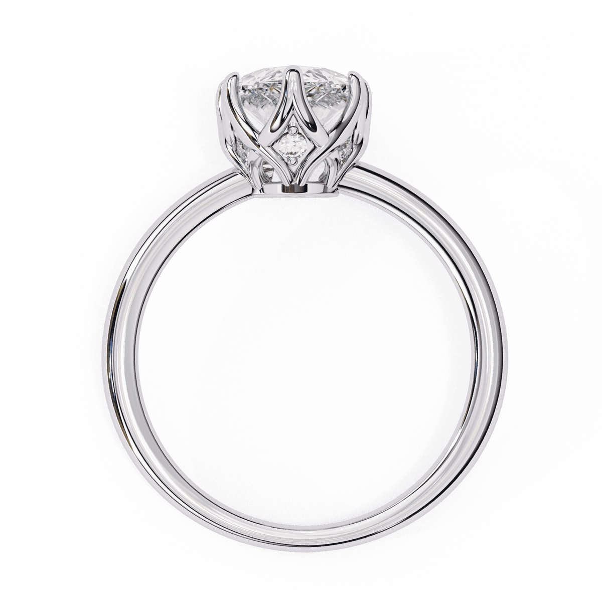 1.75 Carat Pear Eternal Solitaire Engagement Ring in Moissanite | House of Estara