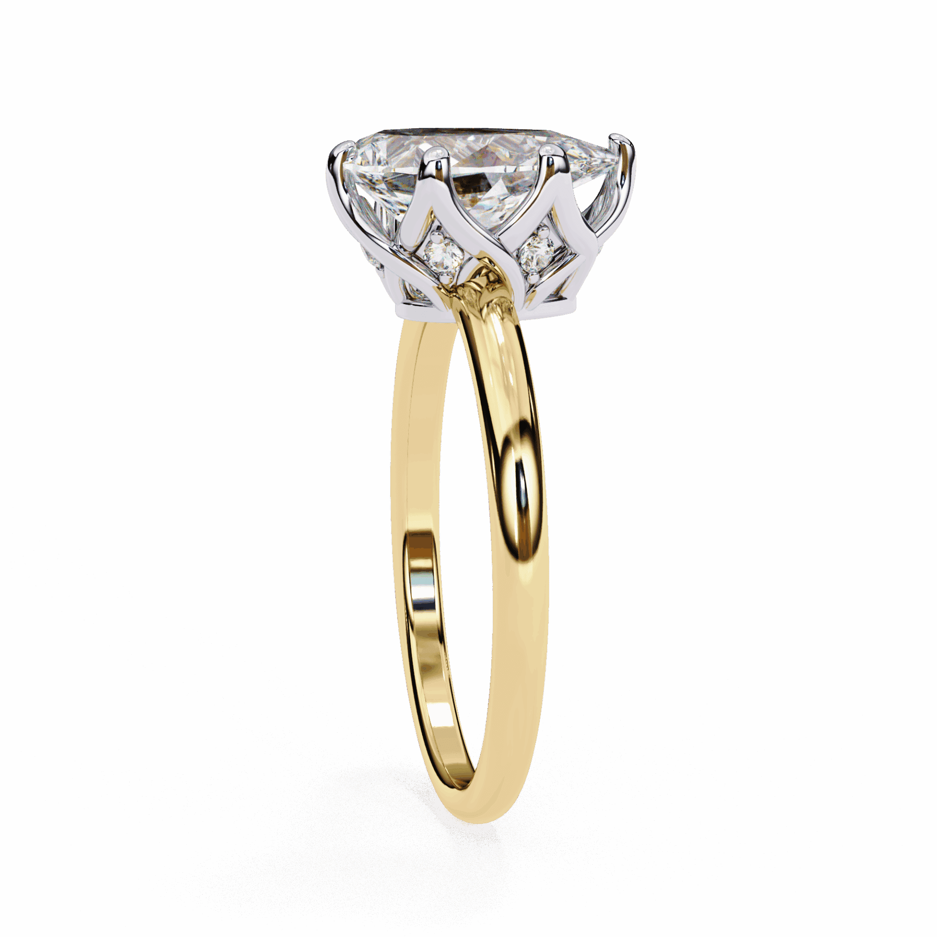 1.75 Carat Pear Eternal Solitaire Engagement Ring in Moissanite | House of Estara