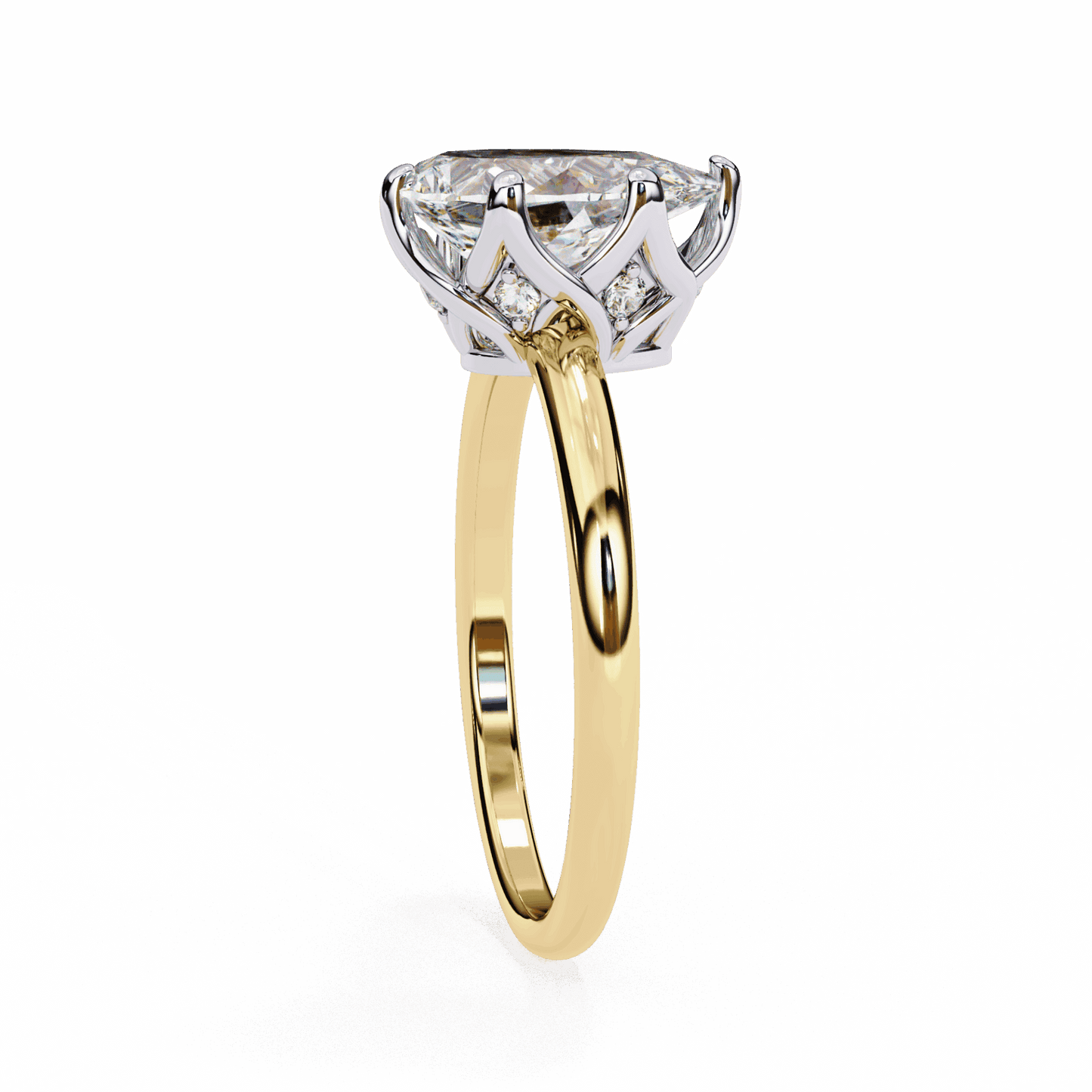 1.75 Carat Pear Eternal Solitaire Engagement Ring in Moissanite | House of Estara