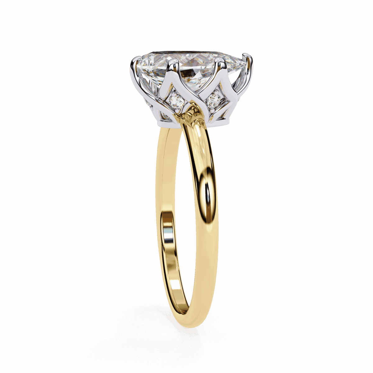 1.75 Carat Pear Eternal Solitaire Engagement Ring in Moissanite | House of Estara