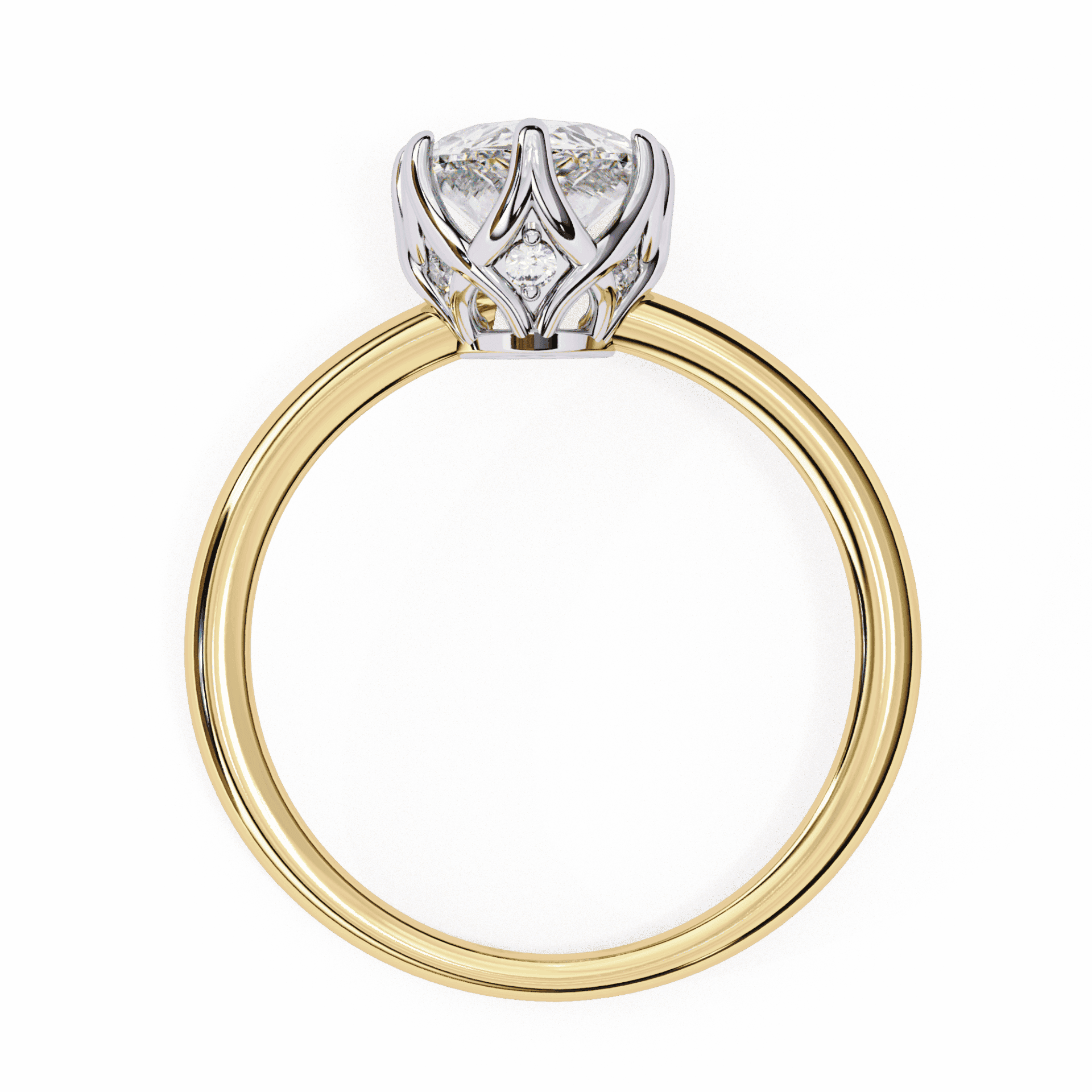 1.75 Carat Pear Eternal Solitaire Engagement Ring in Moissanite | House of Estara