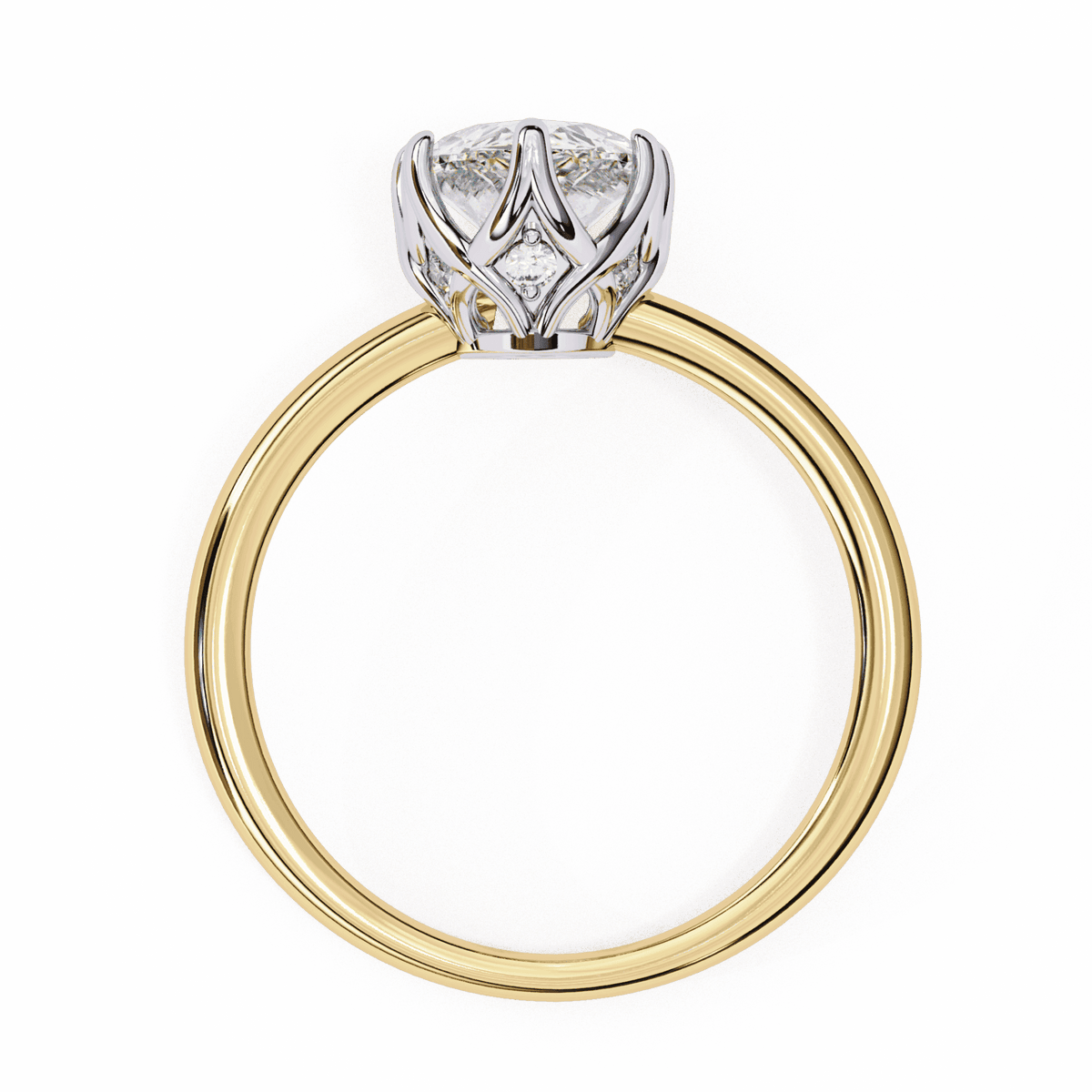 1.75 Carat Pear Eternal Solitaire Engagement Ring in Moissanite | House of Estara