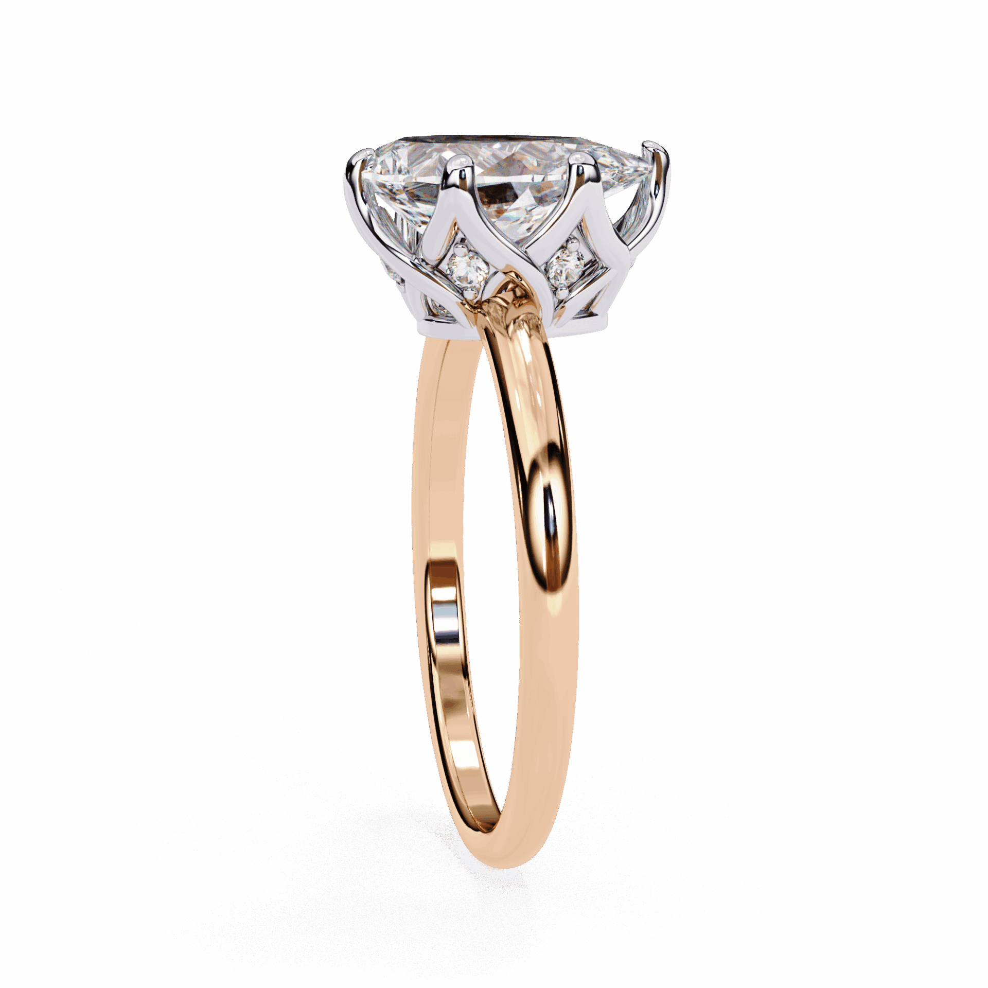 1.75 Carat Pear Eternal Solitaire Engagement Ring in Moissanite | House of Estara