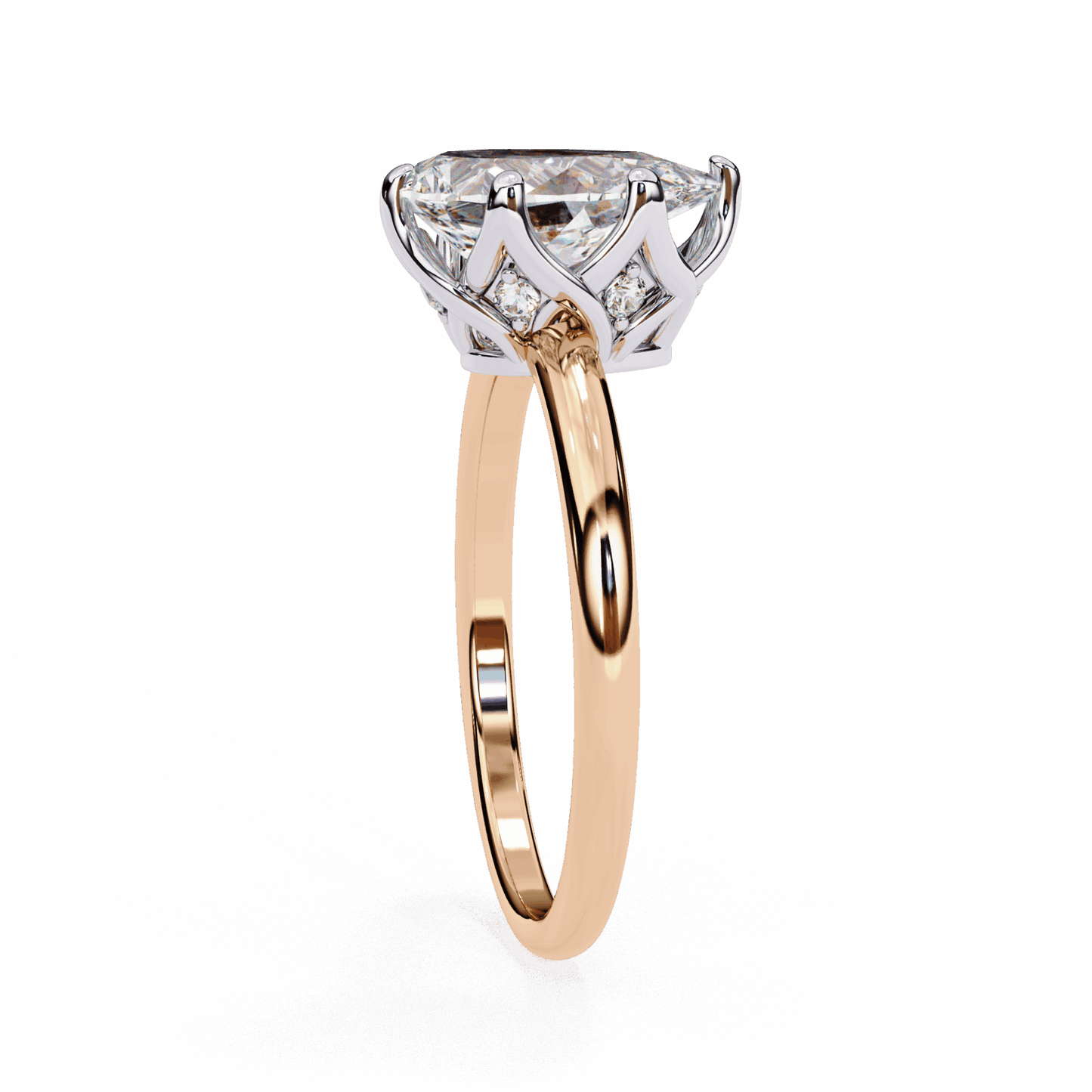1.75 Carat Pear Eternal Solitaire Engagement Ring in Moissanite | House of Estara