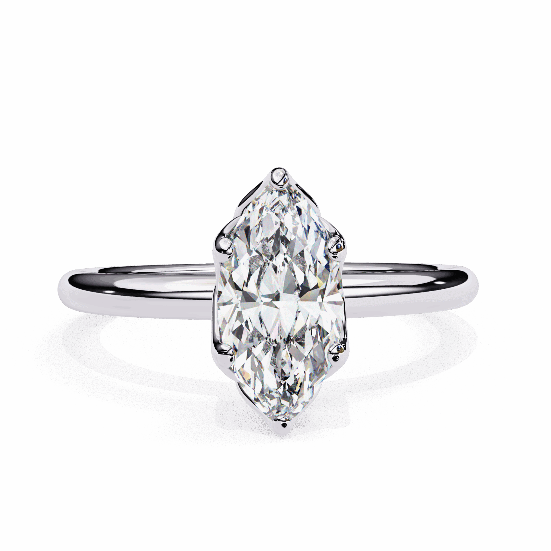 1.25 Carat Marquise Eternal Solitaire Engagement Ring in Moissanite | House of Estara