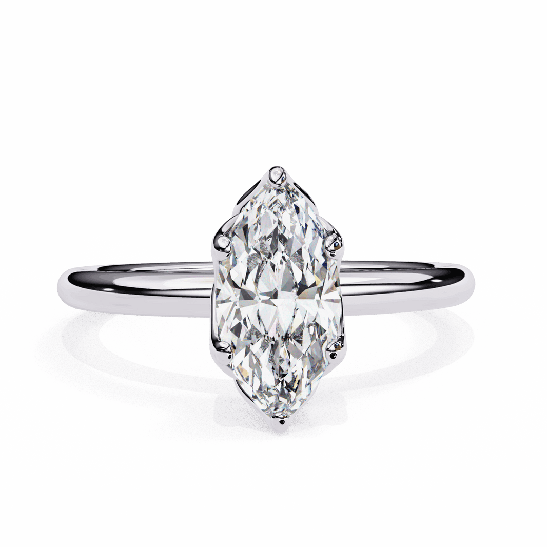 1.25 Carat Marquise Eternal Solitaire Engagement Ring in Moissanite | House of Estara