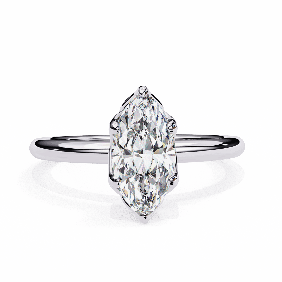 1.25 Carat Marquise Eternal Solitaire Engagement Ring in Moissanite | House of Estara