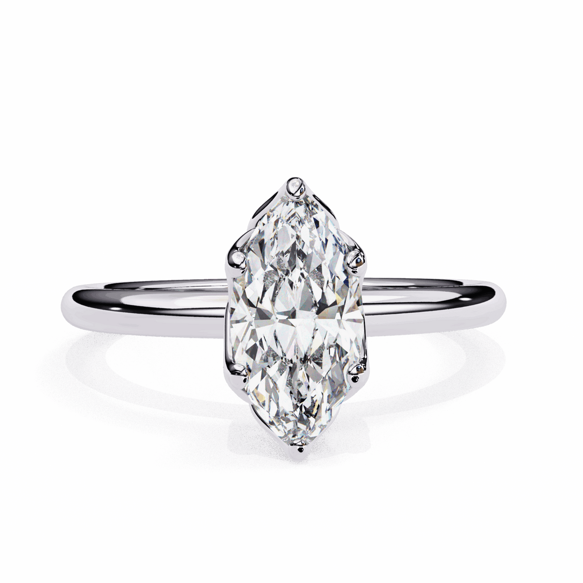 1.25 Carat Marquise Eternal Solitaire Engagement Ring in Moissanite | House of Estara