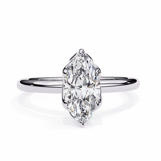 1.25 Carat Marquise Eternal Solitaire Engagement Ring in Moissanite | House of Estara