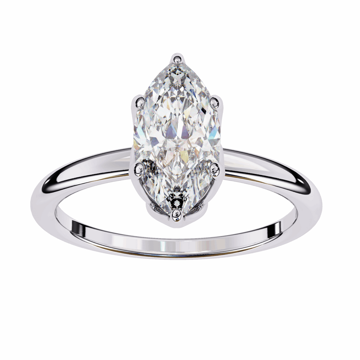 1.25 Carat Marquise Eternal Solitaire Engagement Ring in Moissanite | House of Estara
