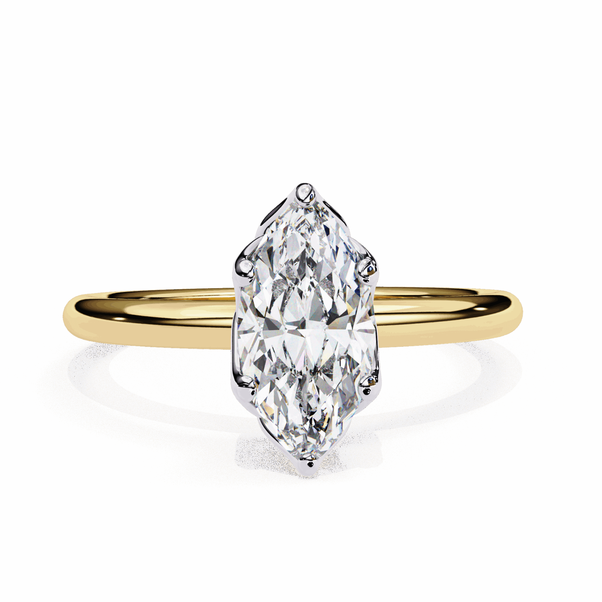 1.25 Carat Marquise Eternal Solitaire Engagement Ring in Moissanite | House of Estara