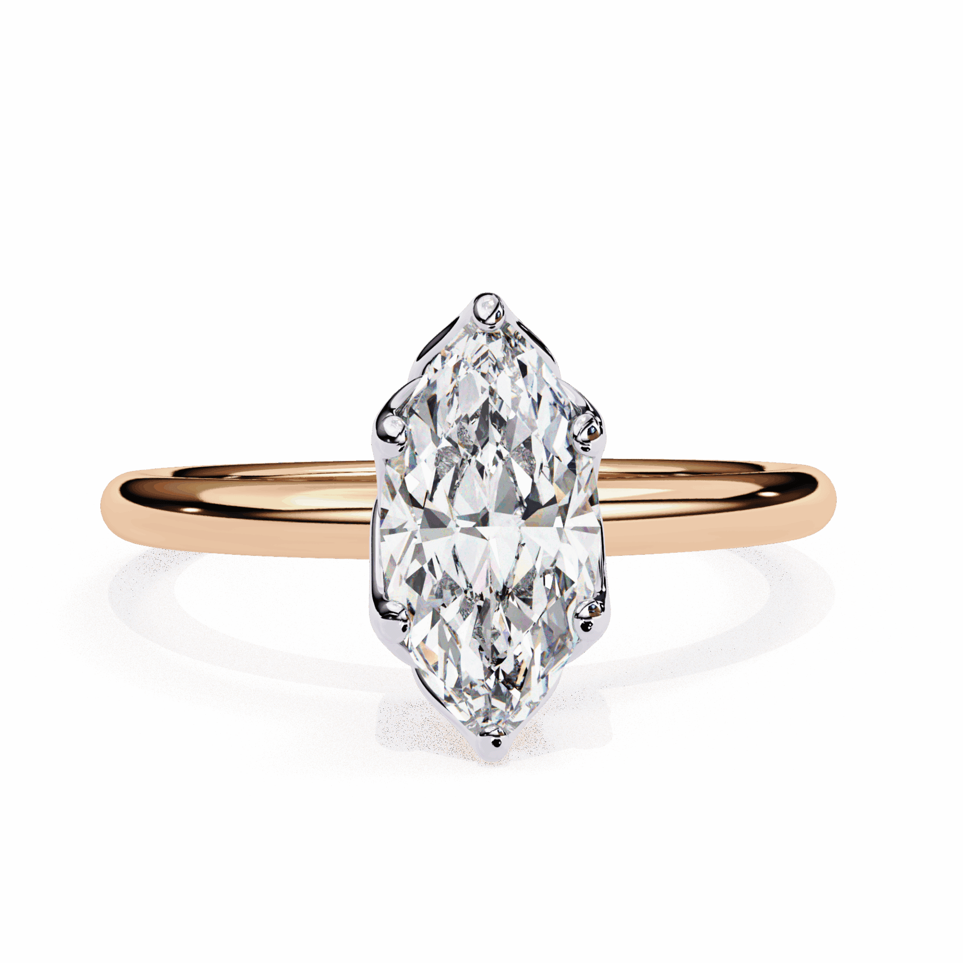 1.25 Carat Marquise Eternal Solitaire Engagement Ring in Moissanite | House of Estara
