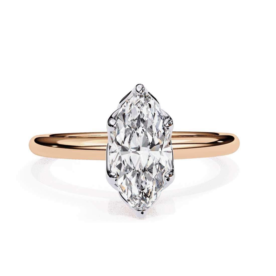 1.25 Carat Marquise Eternal Solitaire Engagement Ring in Moissanite | House of Estara