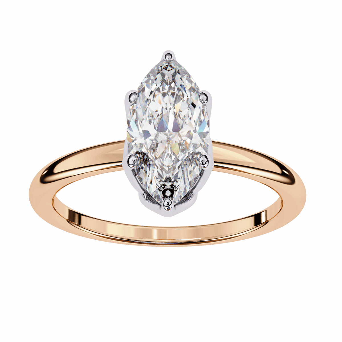 1.25 Carat Marquise Eternal Solitaire Engagement Ring in Moissanite | House of Estara
