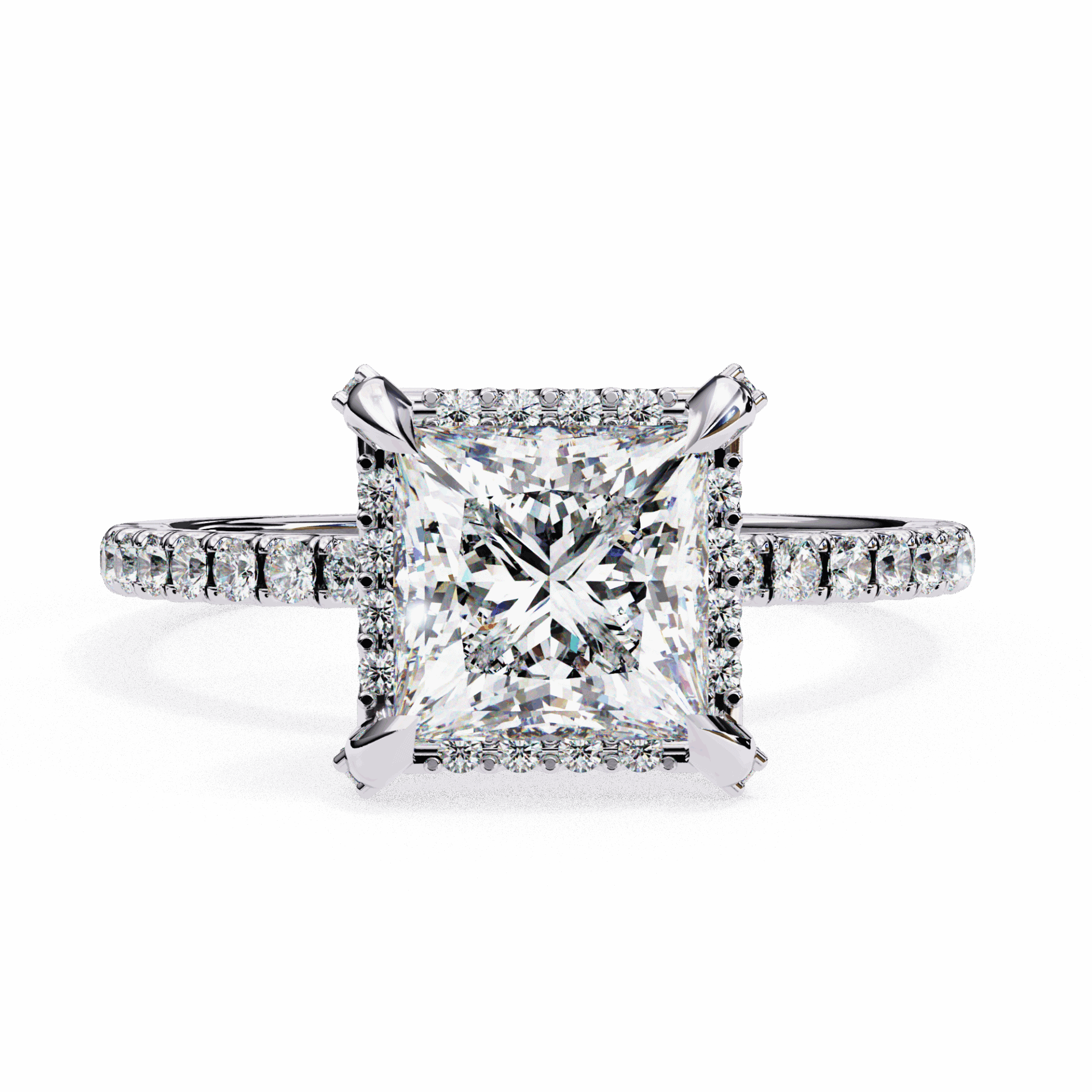 2.5 Carat Princess Forever Solitaire Wedding Ring in Moissanite | House of Estara