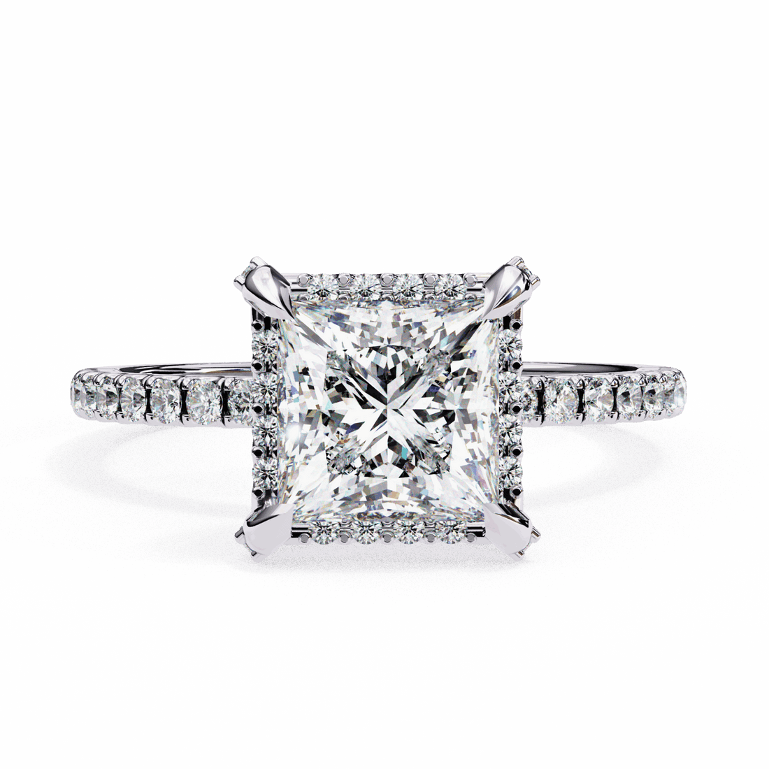 2.5 Carat Princess Forever Solitaire Wedding Ring in Moissanite | House of Estara
