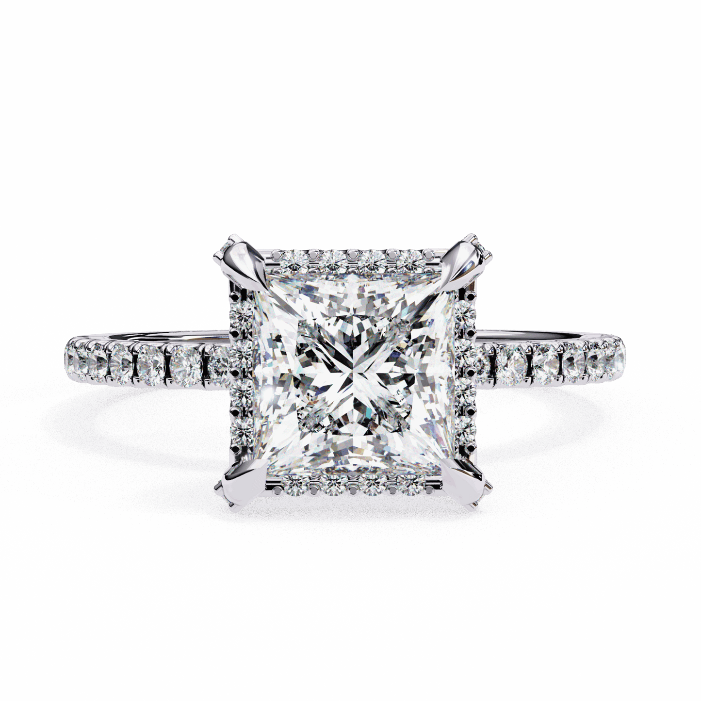 2.5 Carat Princess Forever Solitaire Wedding Ring in Moissanite | House of Estara