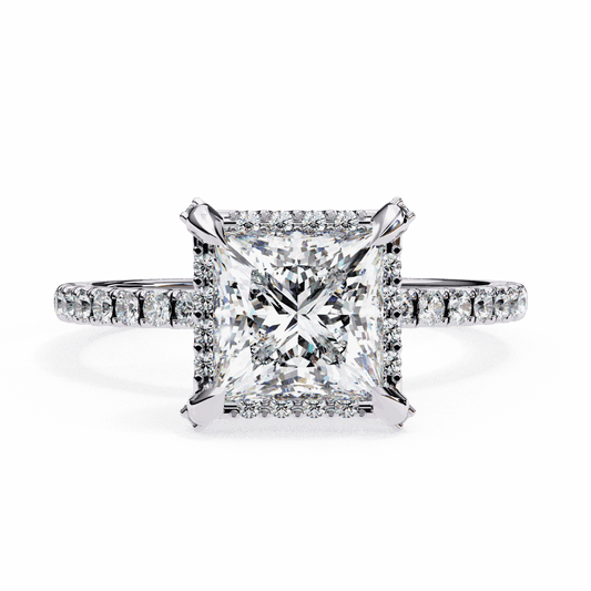 2.5 Carat Princess Forever Solitaire Wedding Ring in Moissanite | House of Estara
