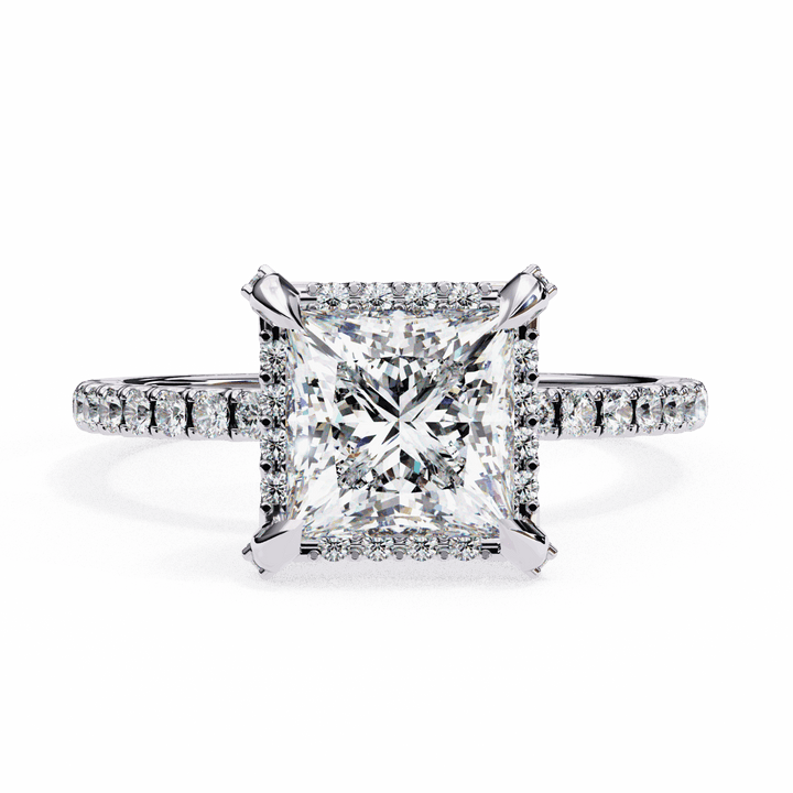 2.5 Carat Princess Forever Solitaire Wedding Ring in Moissanite | House of Estara