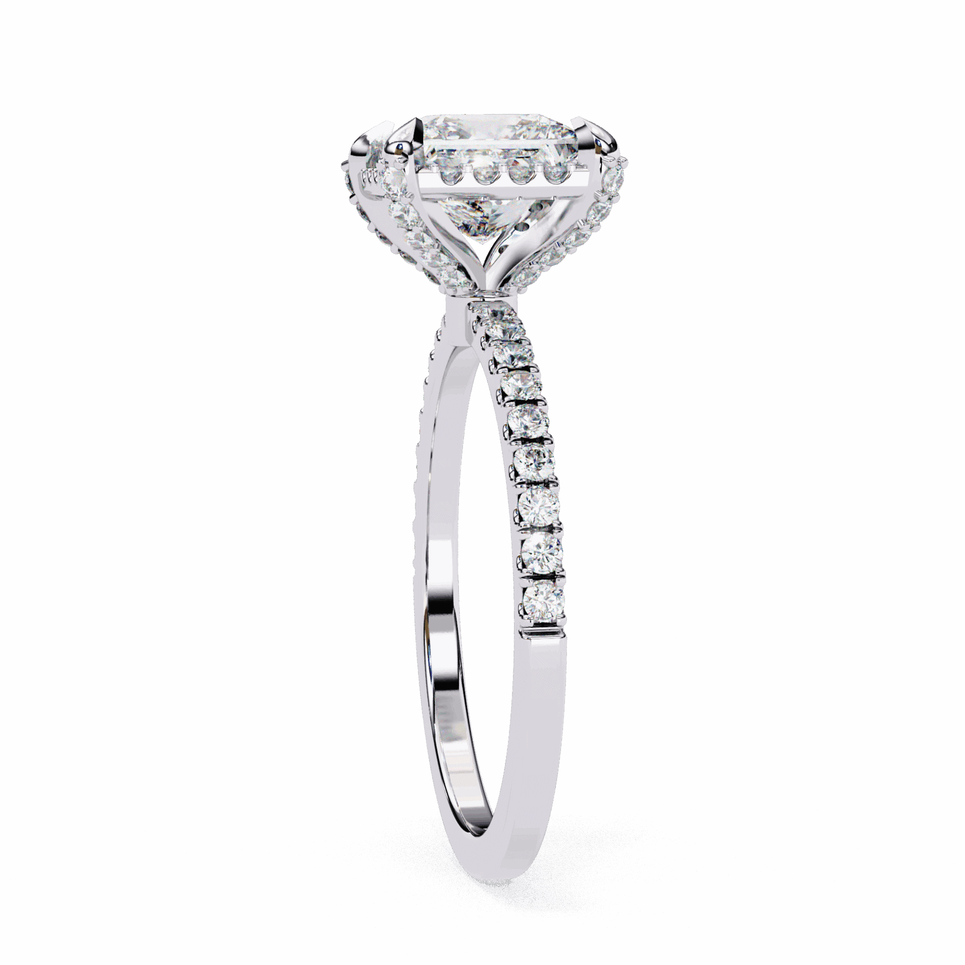 2.5 Carat Princess Forever Solitaire Wedding Ring in Moissanite | House of Estara