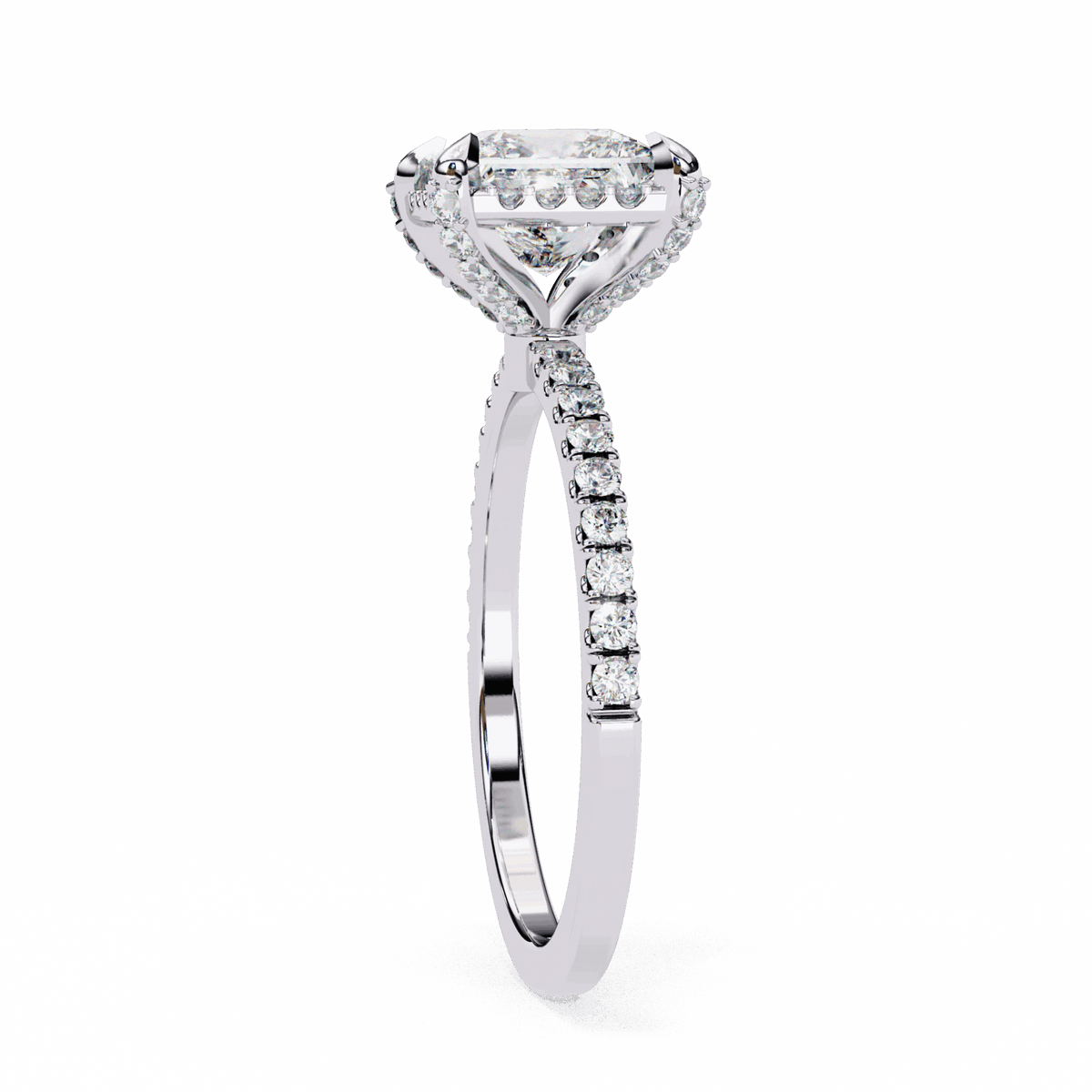2.5 Carat Princess Forever Solitaire Wedding Ring in Moissanite | House of Estara