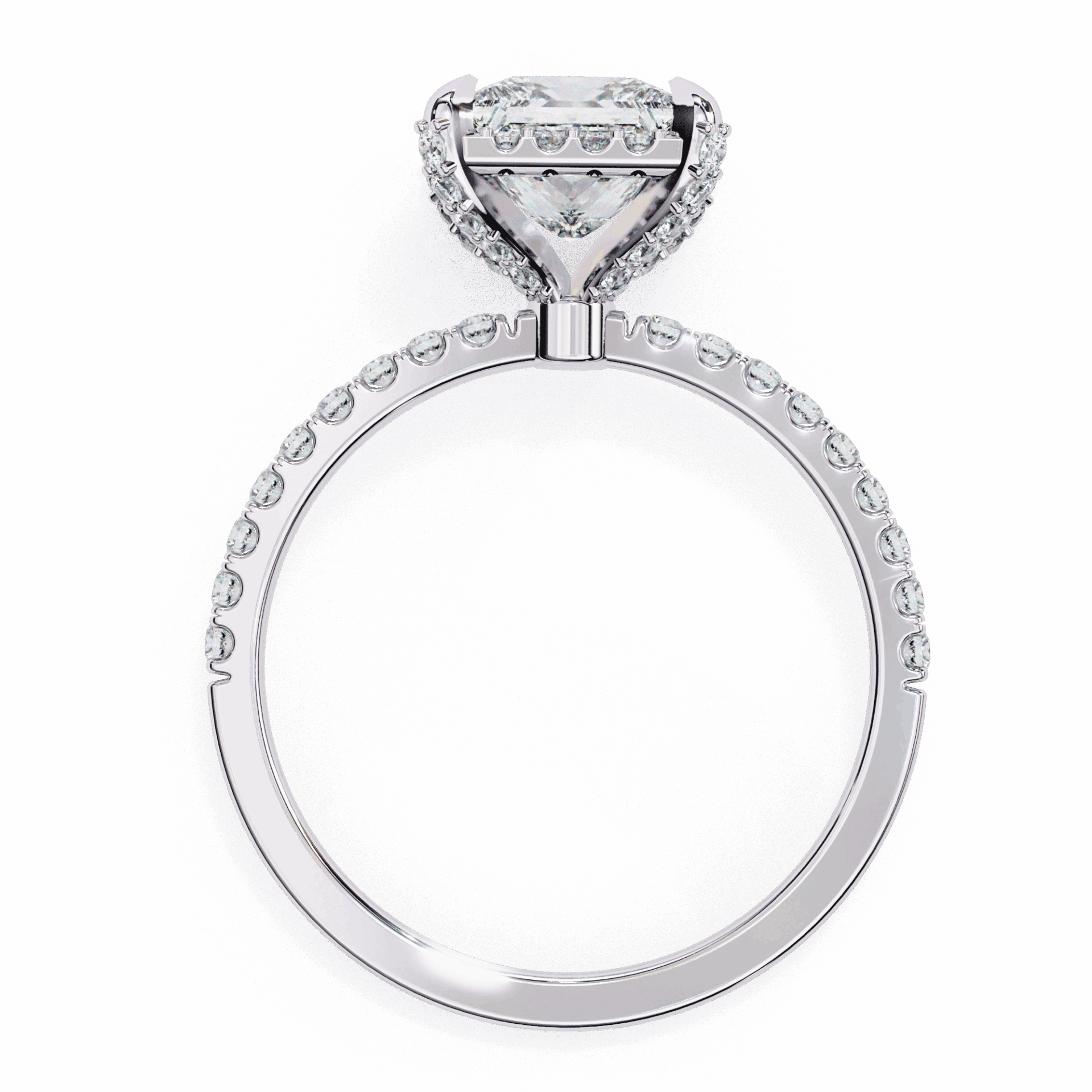 2.5 Carat Princess Forever Solitaire Wedding Ring in Moissanite | House of Estara