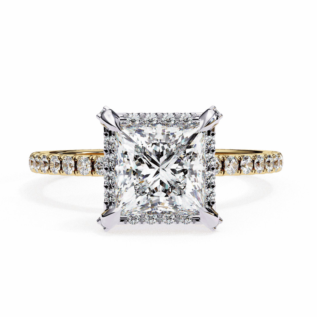 2.5 Carat Princess Forever Solitaire Wedding Ring in Moissanite | House of Estara