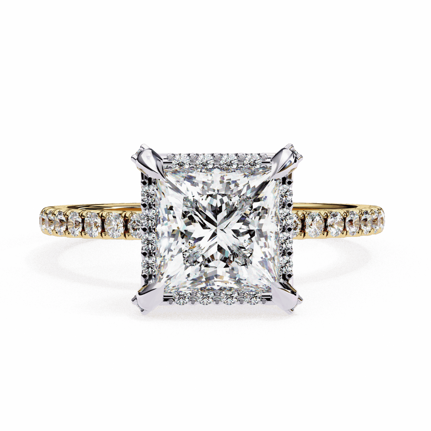 2.5 Carat Princess Forever Solitaire Wedding Ring in Moissanite | House of Estara