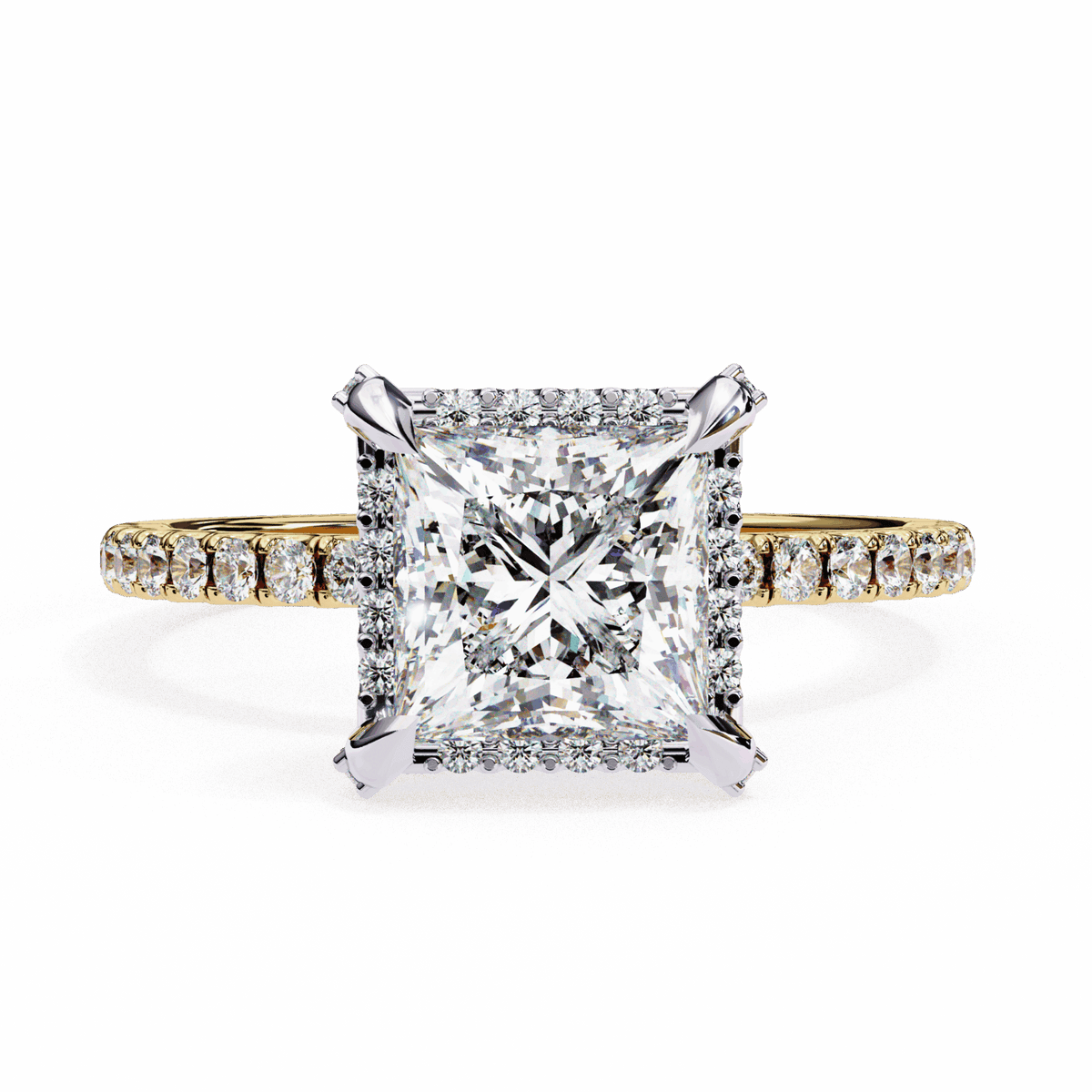 2.5 Carat Princess Forever Solitaire Wedding Ring in Moissanite | House of Estara