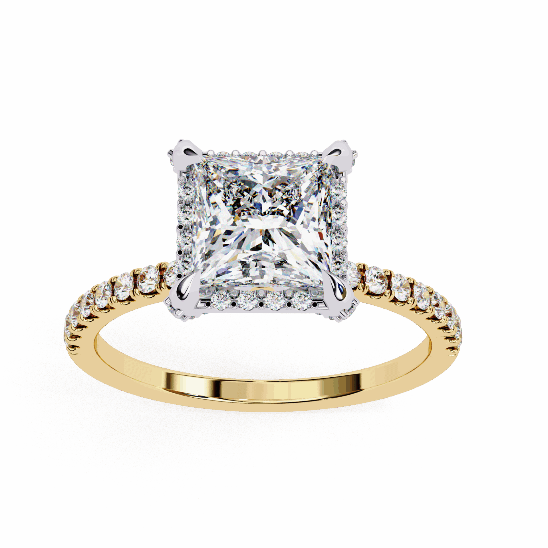 2.5 Carat Princess Forever Solitaire Wedding Ring in Moissanite | House of Estara