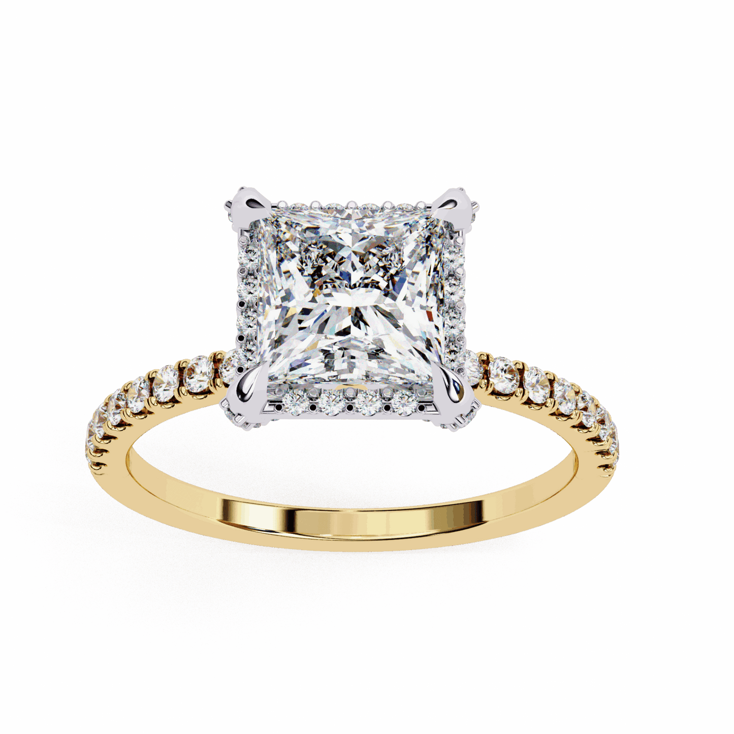 2.5 Carat Princess Forever Solitaire Wedding Ring in Moissanite | House of Estara
