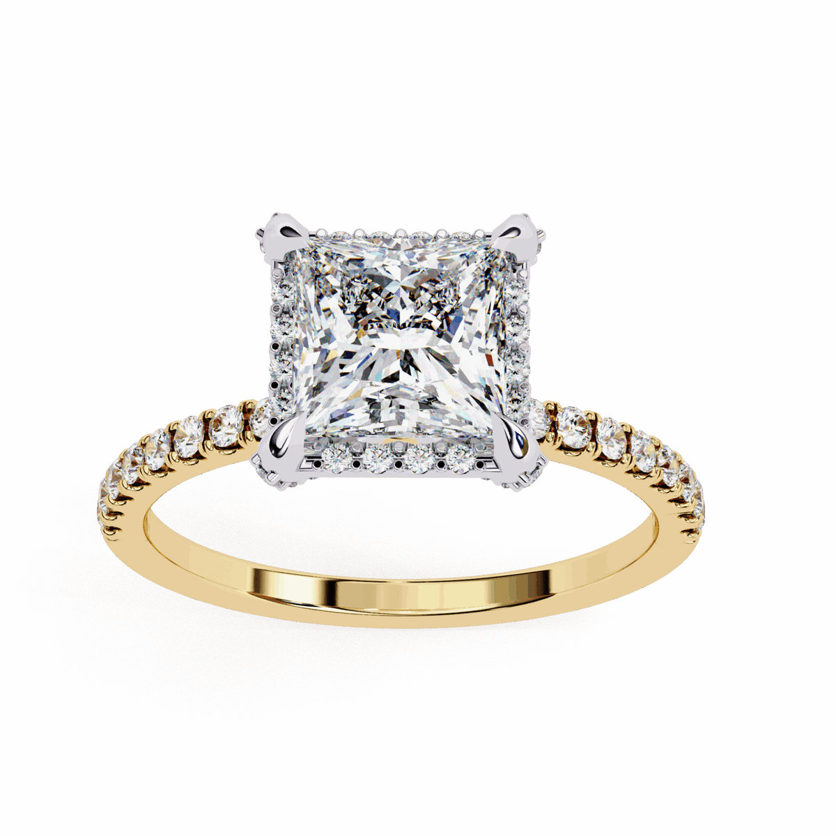 2.5 Carat Princess Forever Solitaire Wedding Ring in Moissanite | House of Estara