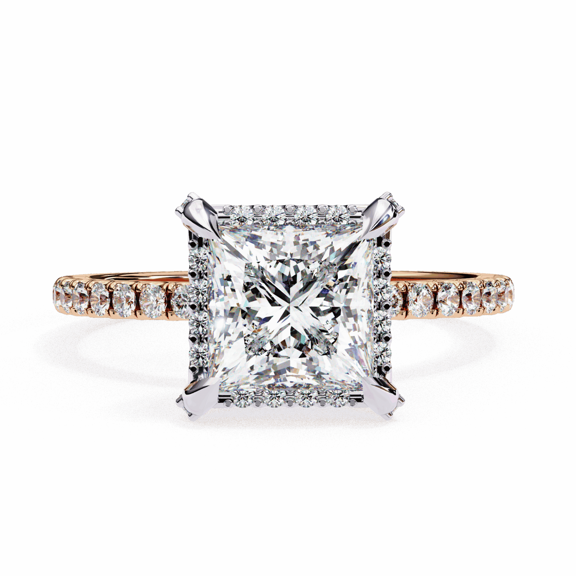 2.5 Carat Princess Forever Solitaire Wedding Ring in Moissanite | House of Estara