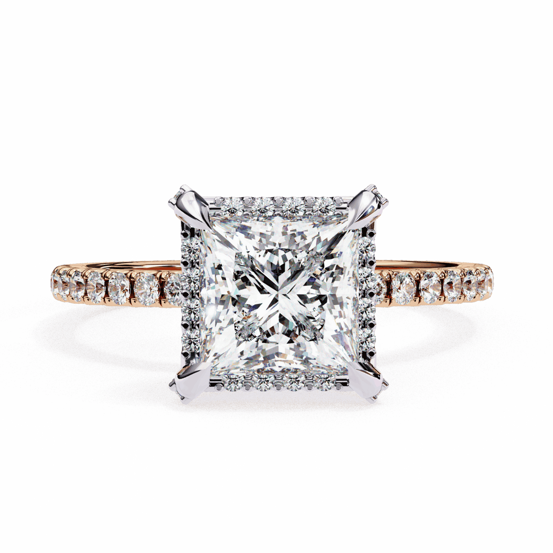 2.5 Carat Princess Forever Solitaire Wedding Ring in Moissanite | House of Estara