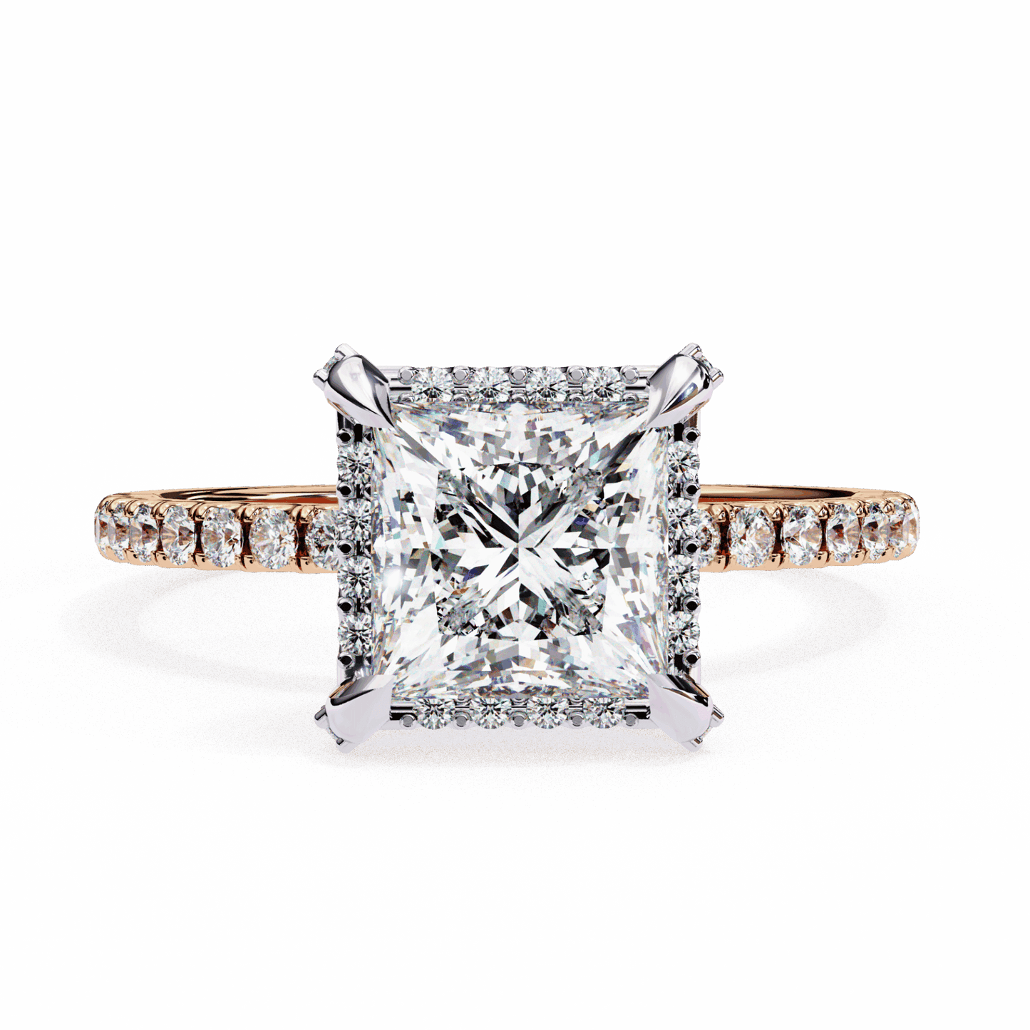 2.5 Carat Princess Forever Solitaire Wedding Ring in Moissanite | House of Estara