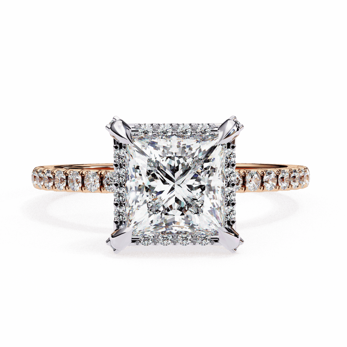 2.5 Carat Princess Forever Solitaire Wedding Ring in Moissanite | House of Estara