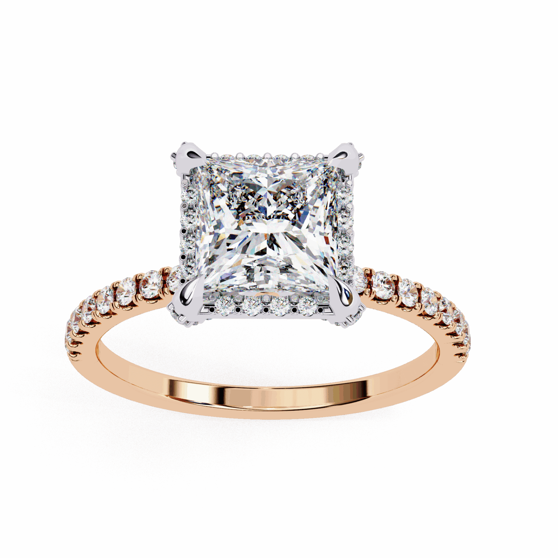 2.5 Carat Princess Forever Solitaire Wedding Ring in Moissanite | House of Estara