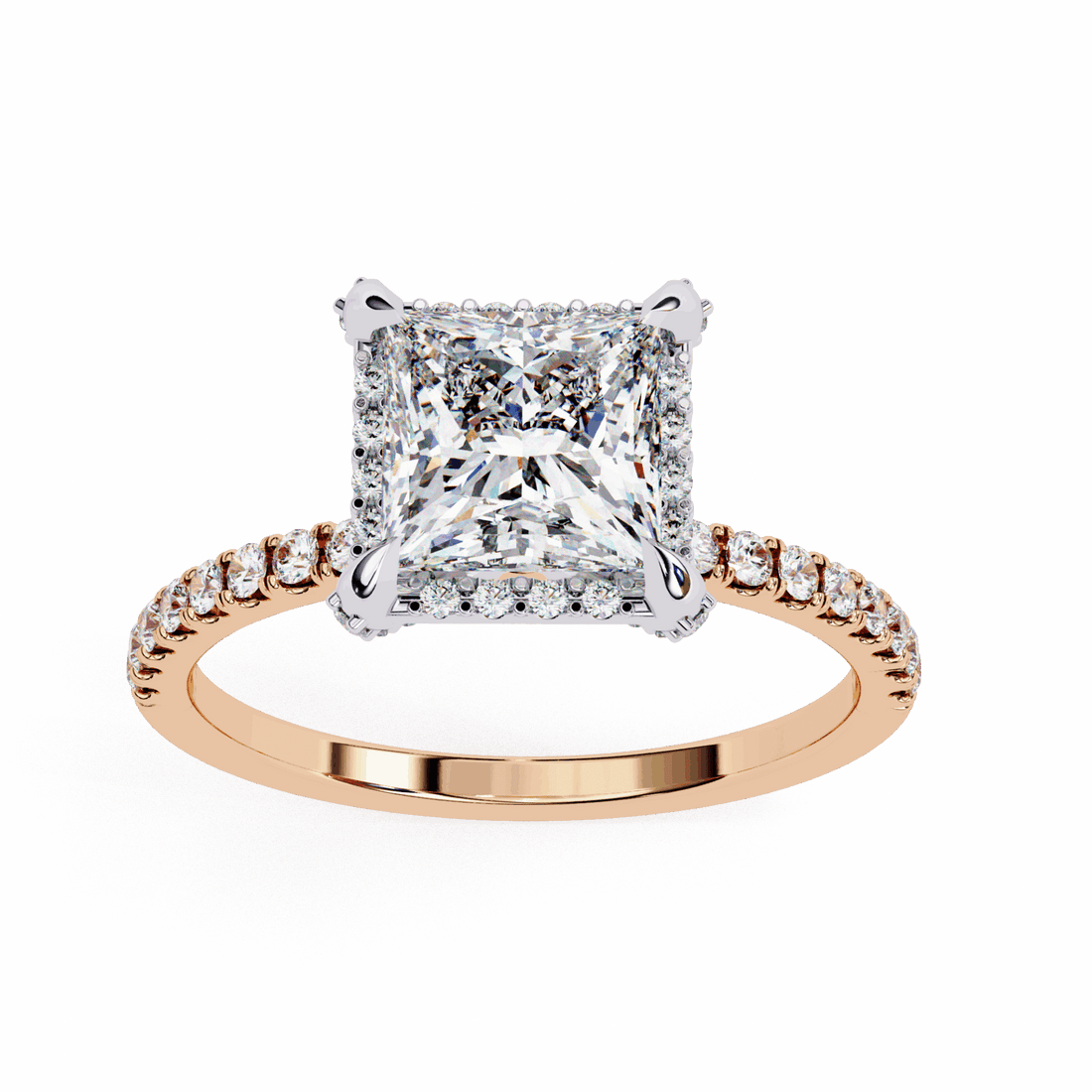 2.5 Carat Princess Forever Solitaire Wedding Ring in Moissanite | House of Estara