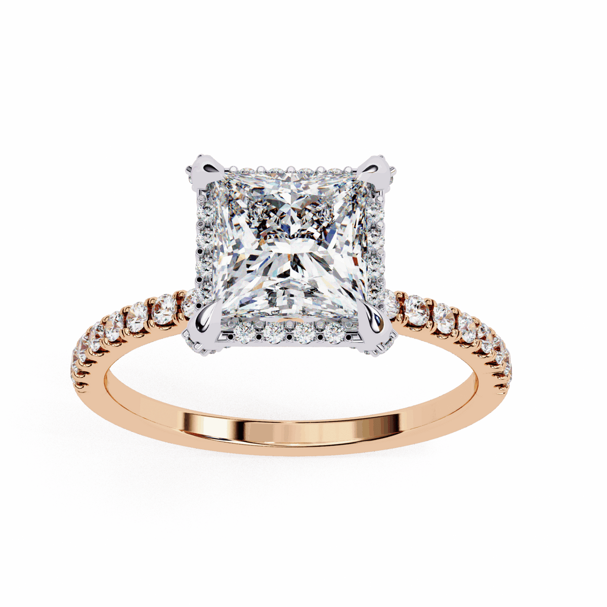 2.5 Carat Princess Forever Solitaire Wedding Ring in Moissanite | House of Estara