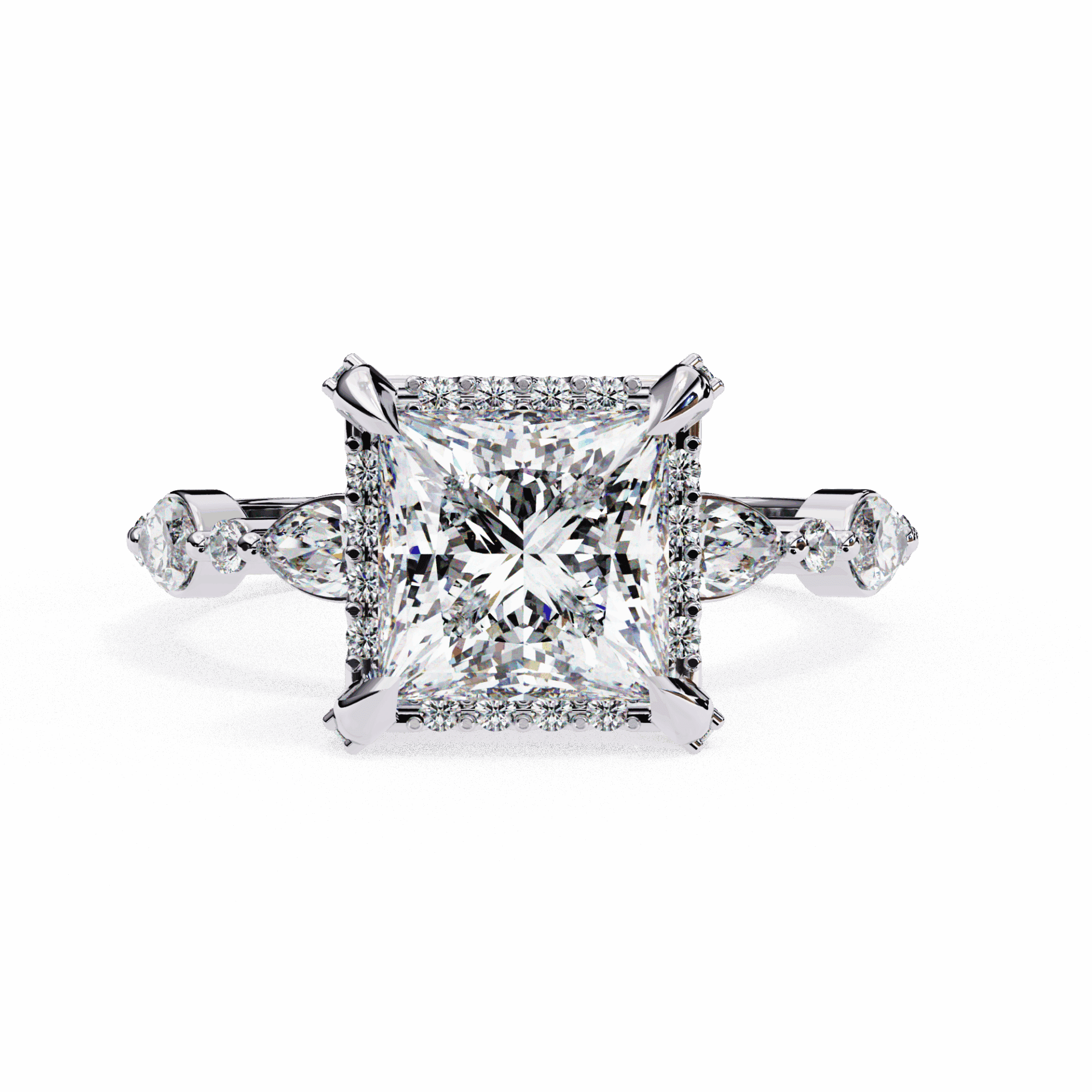3 Carat Princess The Icon Solitaire Ring in Moissanite | House of Estara