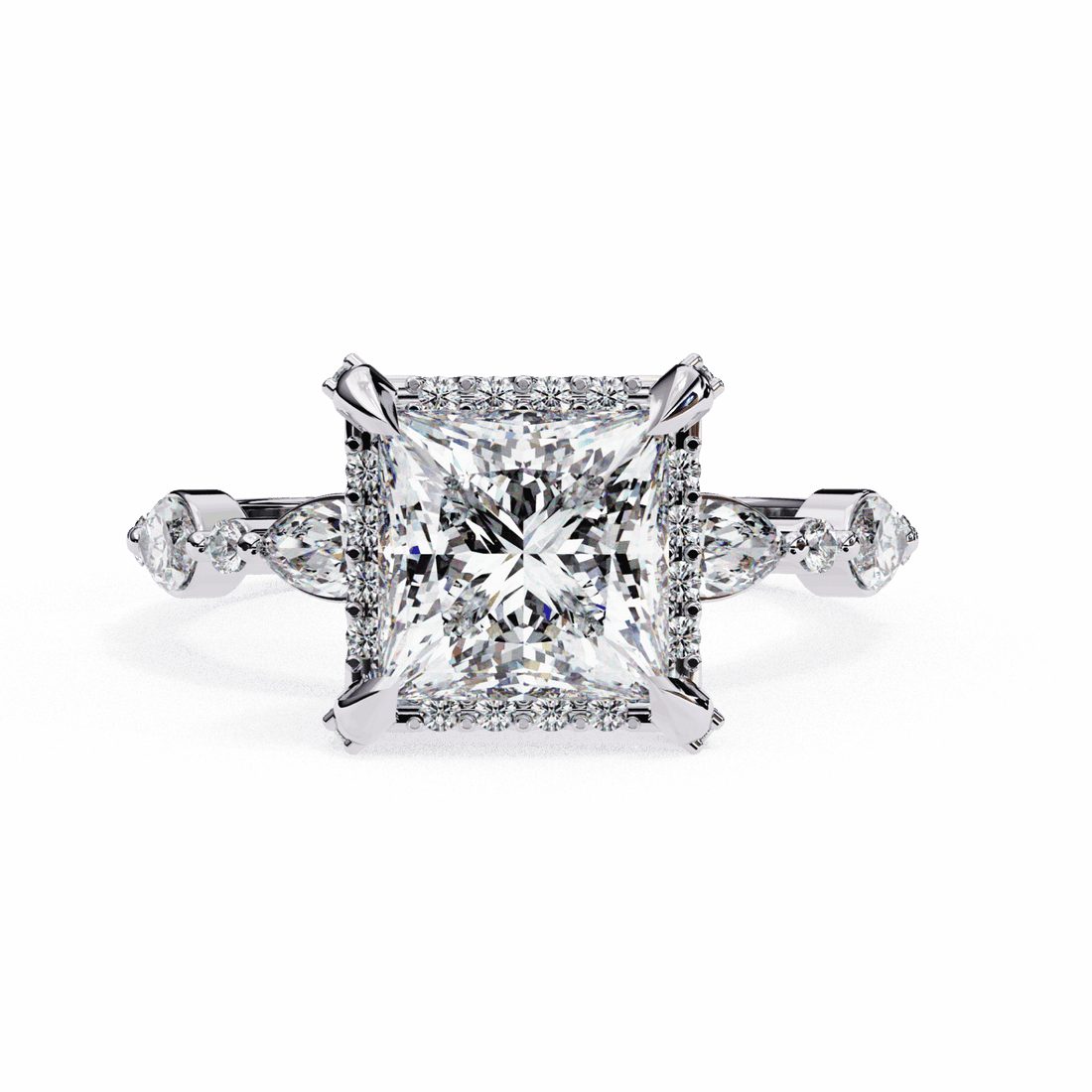 3 Carat Princess The Icon Solitaire Ring in Moissanite | House of Estara