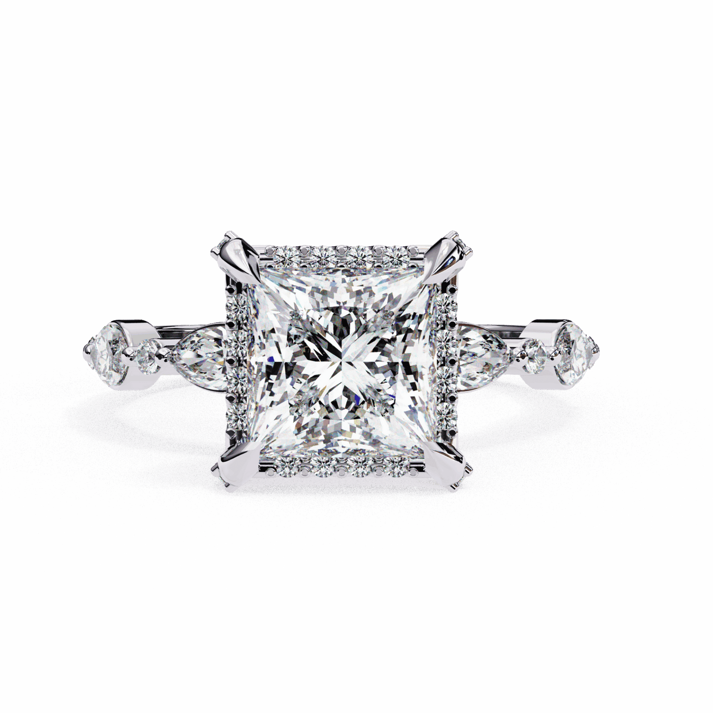 3 Carat Princess The Icon Solitaire Ring in Moissanite | House of Estara