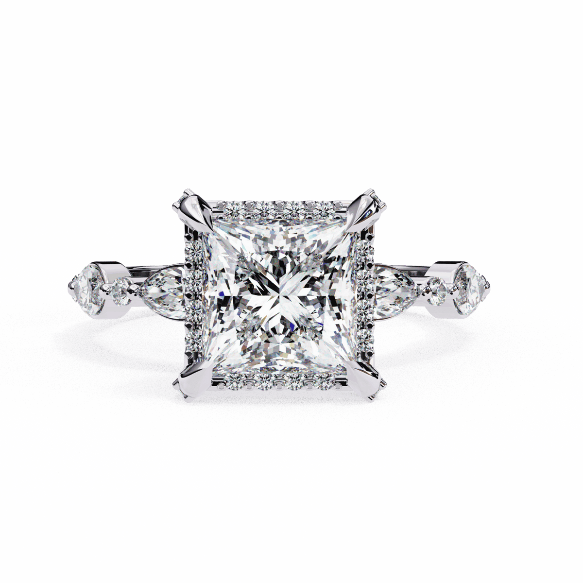 3 Carat Princess The Icon Solitaire Ring in Moissanite | House of Estara