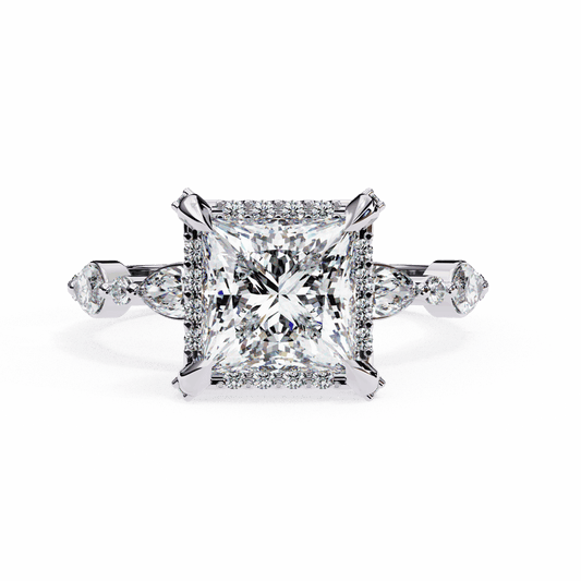 3 Carat Princess The Icon Solitaire Ring in Moissanite | House of Estara