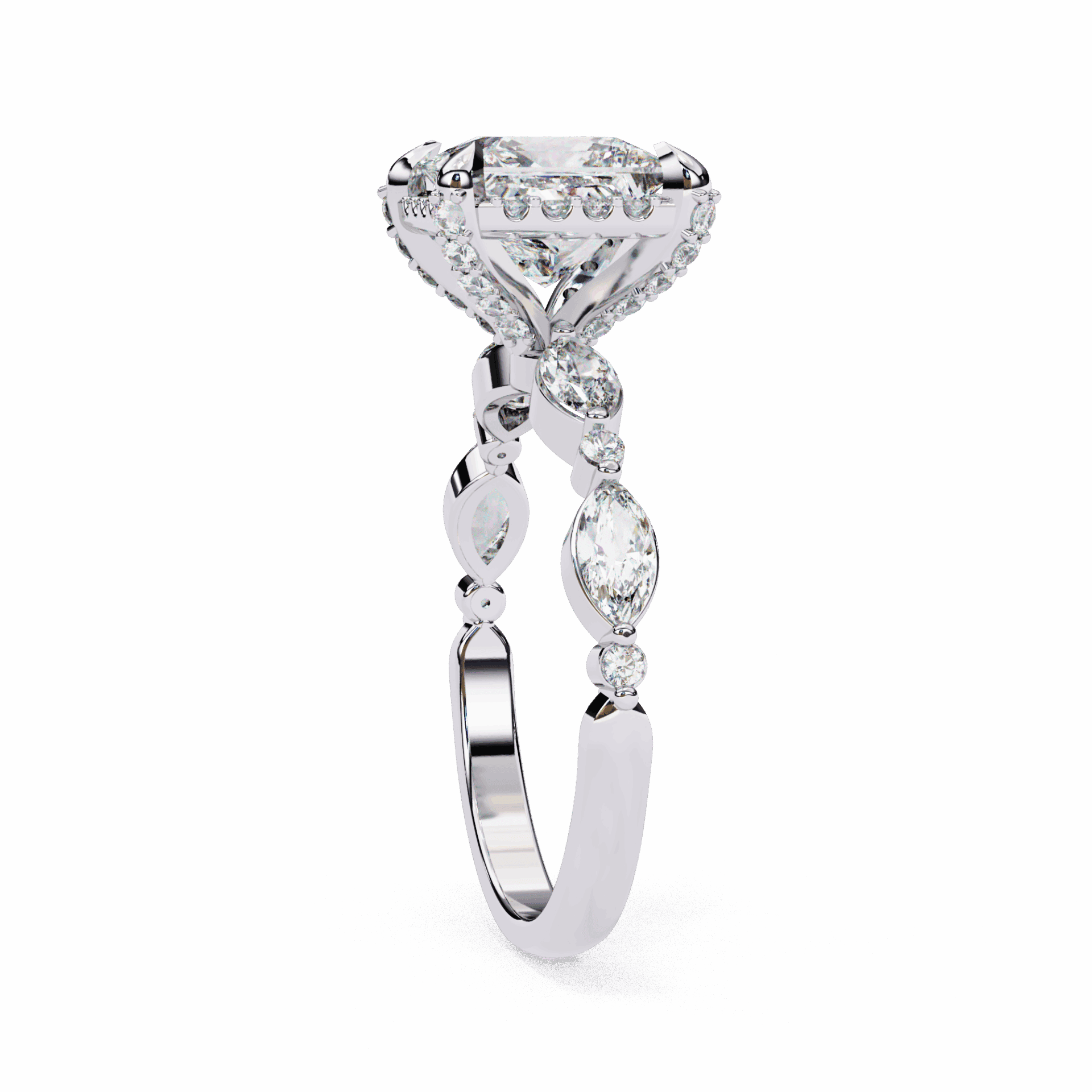 3 Carat Princess The Icon Solitaire Ring in Moissanite | House of Estara