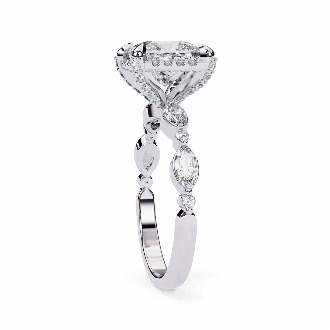 3 Carat Princess The Icon Solitaire Ring in Moissanite | House of Estara