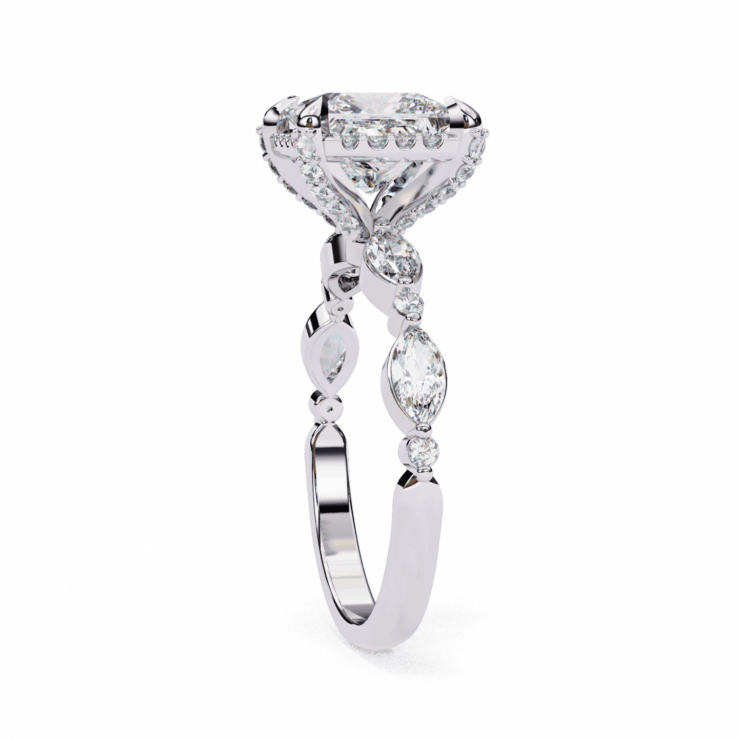 3 Carat Princess The Icon Solitaire Ring in Moissanite | House of Estara