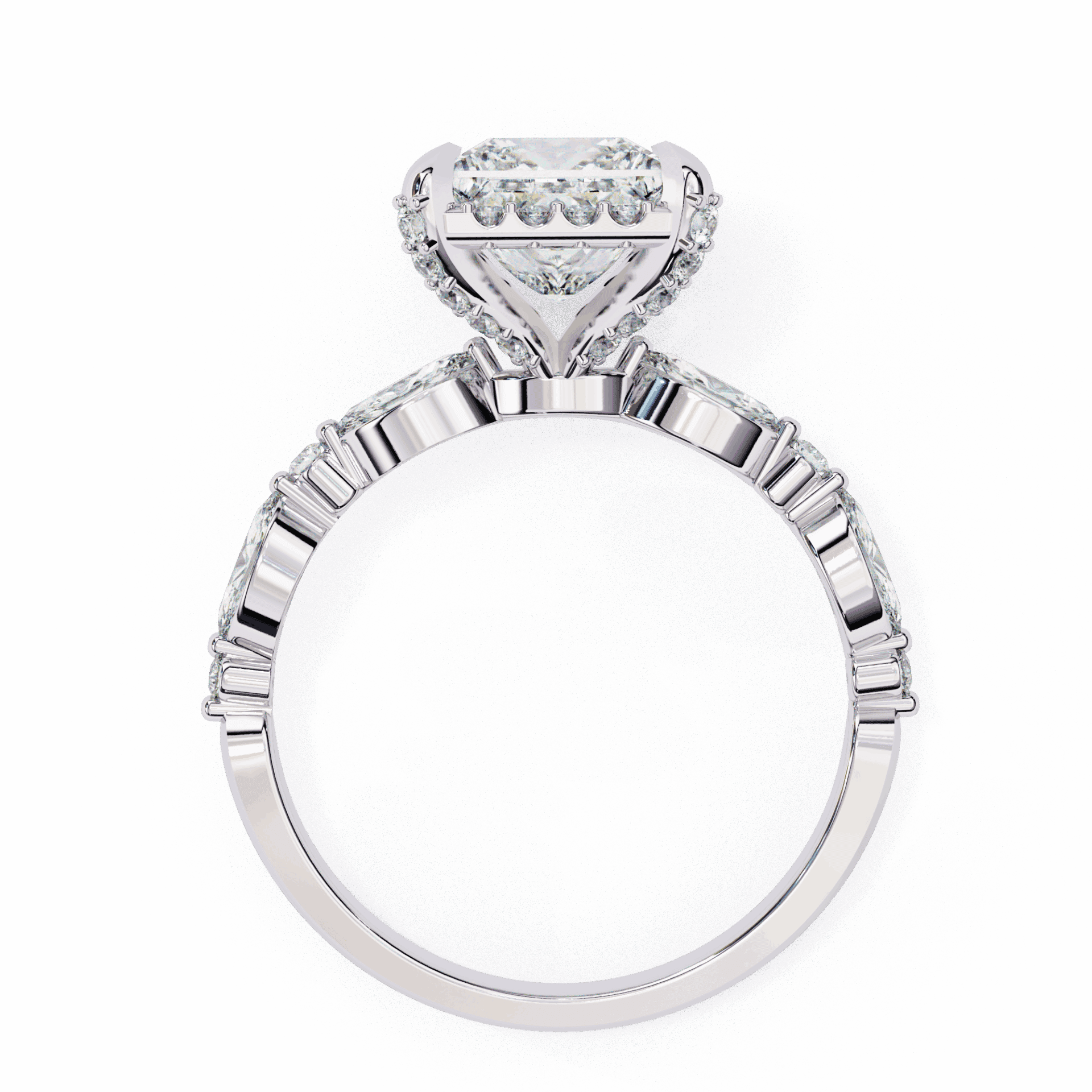 3 Carat Princess The Icon Solitaire Ring in Moissanite | House of Estara