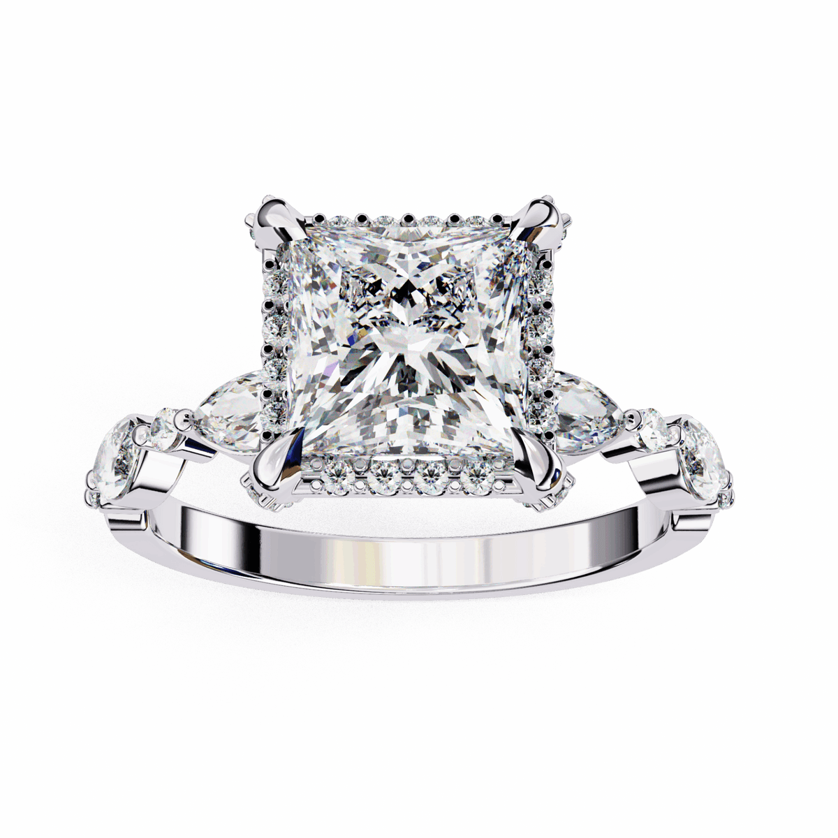 3 Carat Princess The Icon Solitaire Ring in Moissanite | House of Estara
