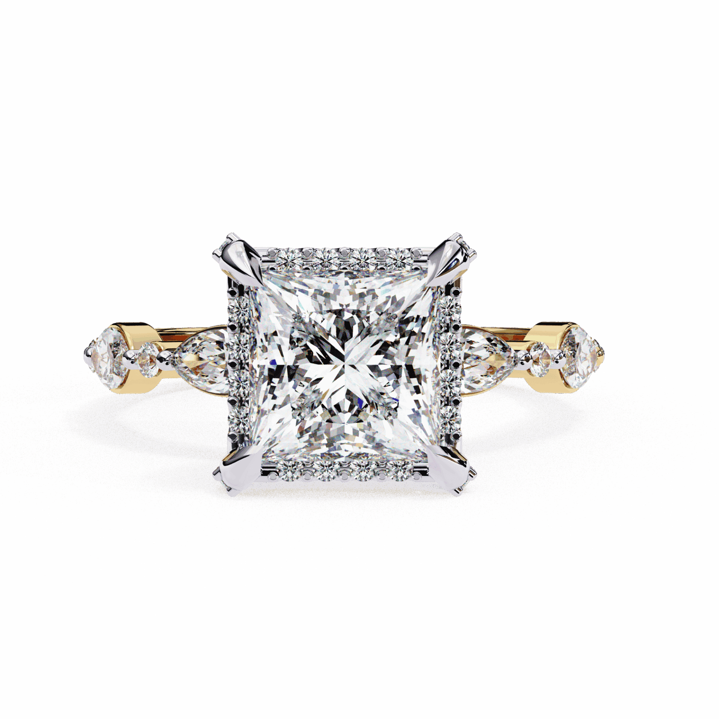 3 Carat Princess The Icon Solitaire Ring in Moissanite | House of Estara